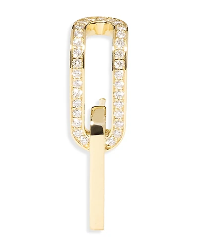 Dinh Van 18K Yellow Gold Maillon Diamond Mono Link Single Stud Earring