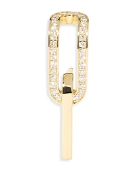 Dinh Van 18K Yellow Gold Maillon Diamond Mono Link Single Stud Earring