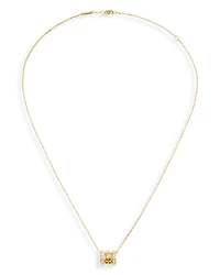 18K Yellow Gold Pulse Diamond Triple Row Pendant Necklace, 17.72"