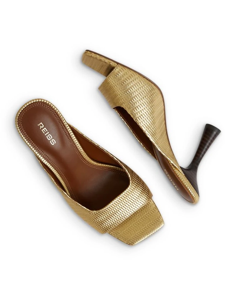 Justine Square Mule Heels