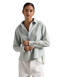 Button Front Linen Chambray Shirt