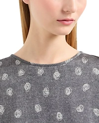 Silk Chiffon Short Sleeve Top