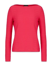 Stretch Jacquard Jersey Long Sleeve Top