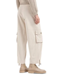 Stretch Cotton Gabardine Trousers with Carpenter Pockets