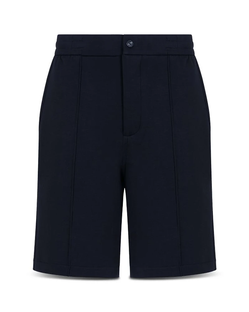 Cotton Blend Double Jersey Regular Fit Bermuda Shorts