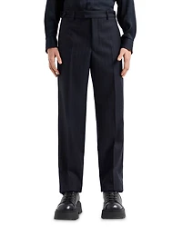 Wool Stretch Stripe Regular Fit Pants