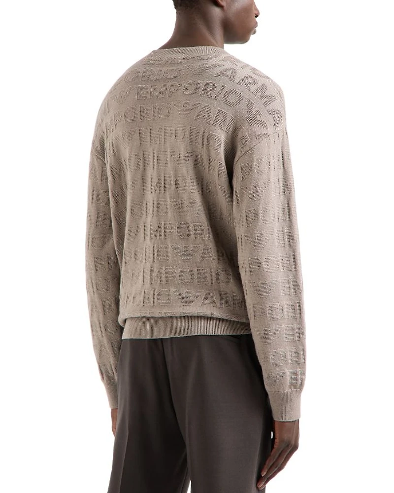Jacquard Logo Crewneck Sweater