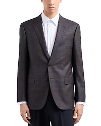 Emporio Armani Plaid Wool Blazer
