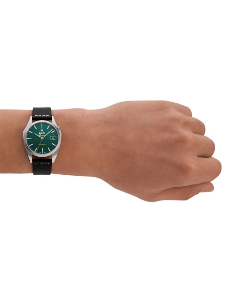 Dress Olympos Automatic Leather Watch, 37mm