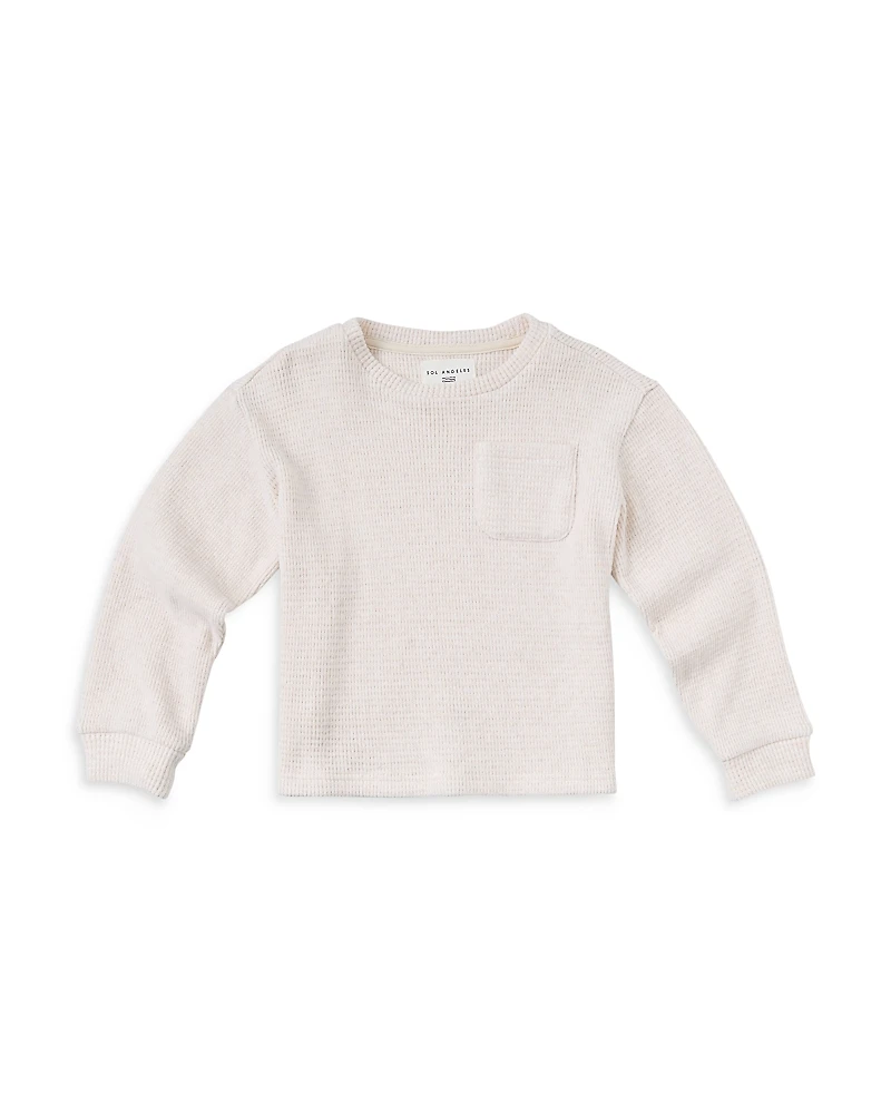 Sol Angeles Boys' Newport Thermal Waffle Knit Pocket Tee - Little Kid, Big Kid
