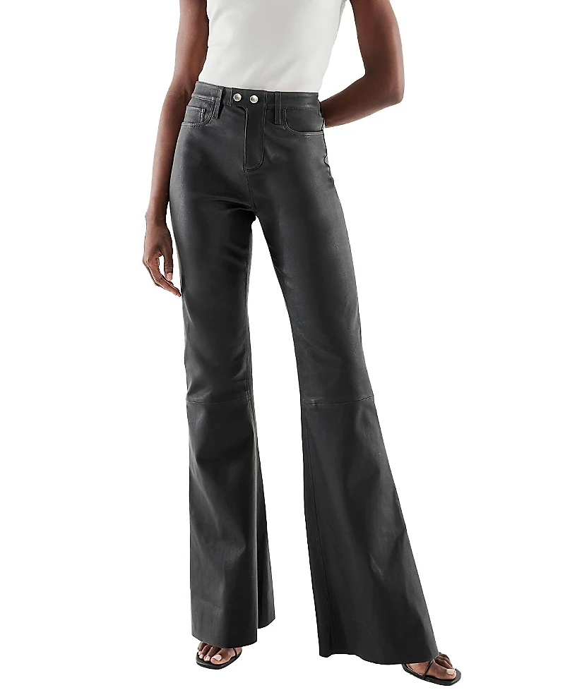 As by Df Robbie Stretch Leather Flares