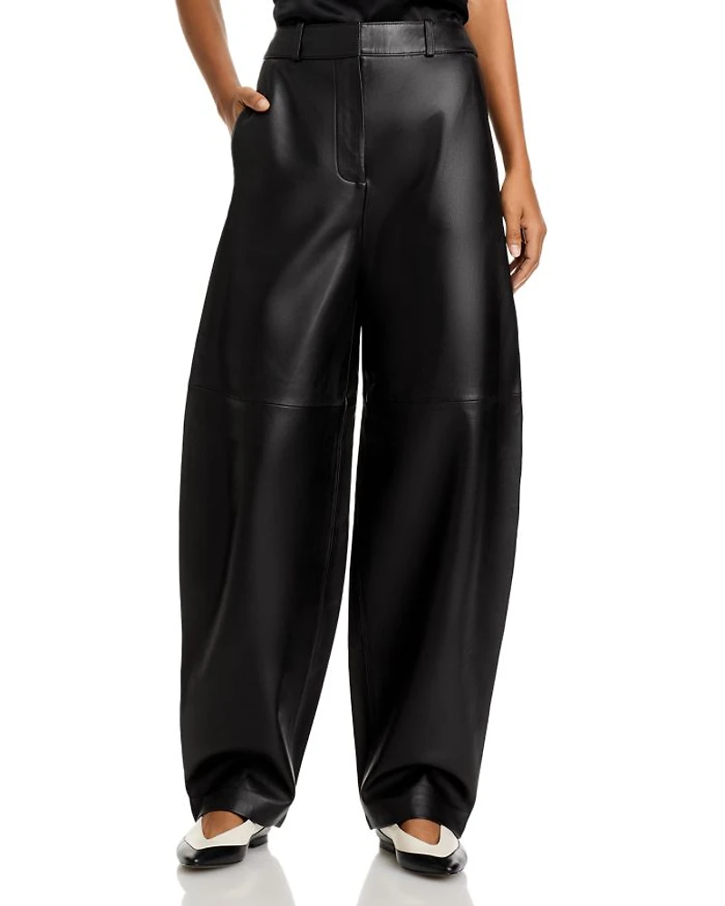 High Waist Leather Balloon Pants