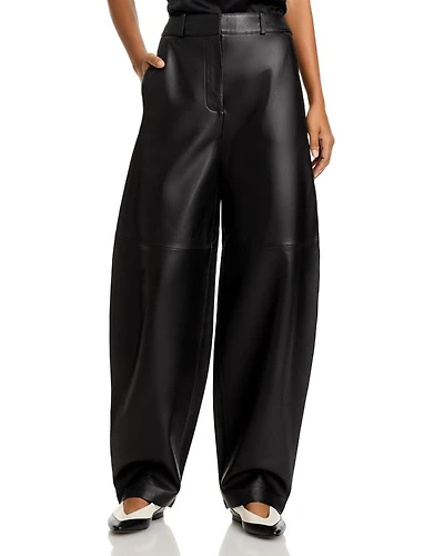 High Waist Leather Balloon Pants