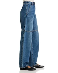 High Rise Barrel Jeans Indigo