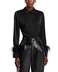 Kobi Halperin Murphy Feather Trim Blouse
