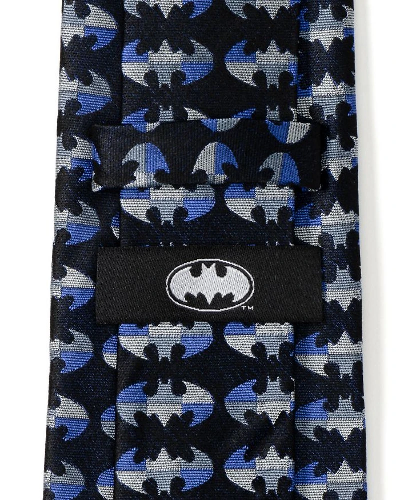 Batman Blue Blocked Silk Tie