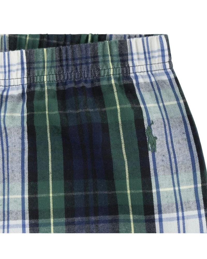Boy's Plaid Pajama Set - Little Kid