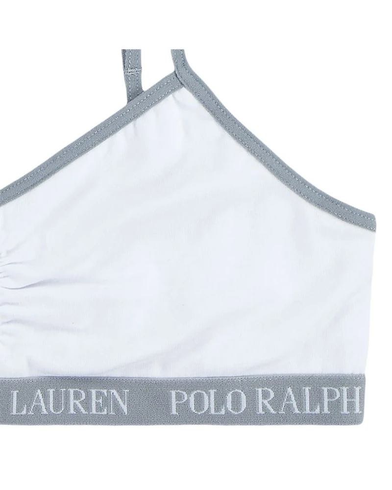 Girls' Cotton Stretch Jersey Bralettes, Pack of 2