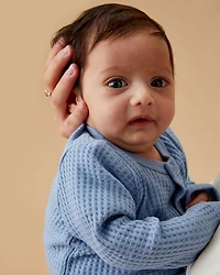 Unisex Waffle Cardigan & Footed Leggings Outfit - Baby