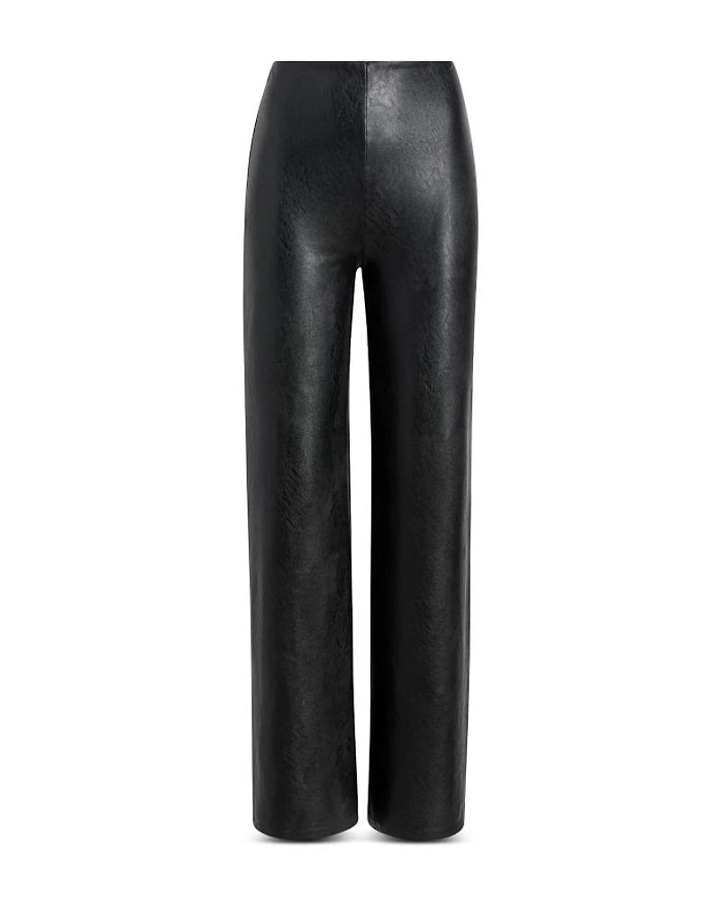 Faux Leather Wide Leg Pants
