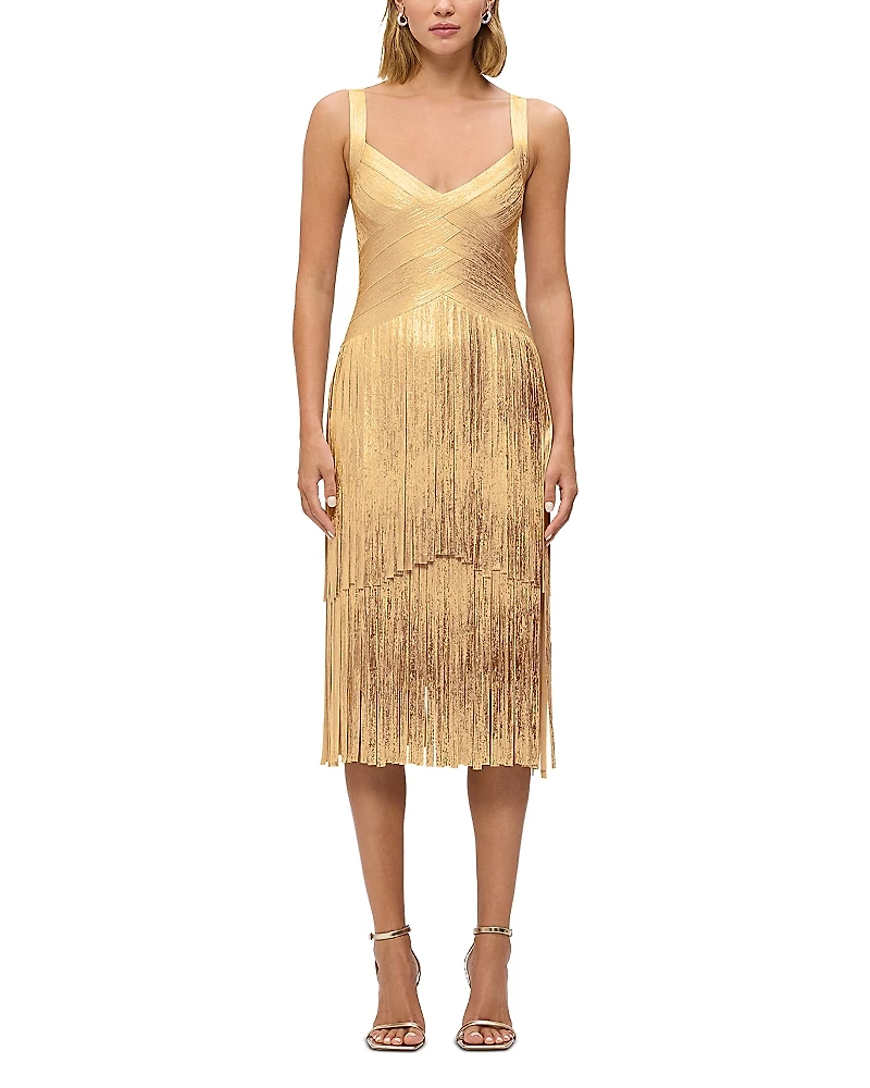 Herve Leger The Metallic Mischa Dress