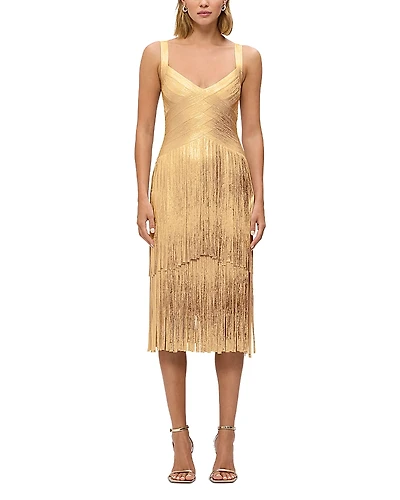 Herve Leger The Metallic Mischa Dress