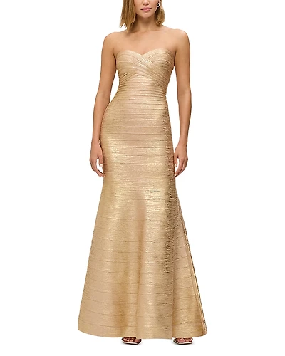 Herve Leger The Metallic Sara Gown