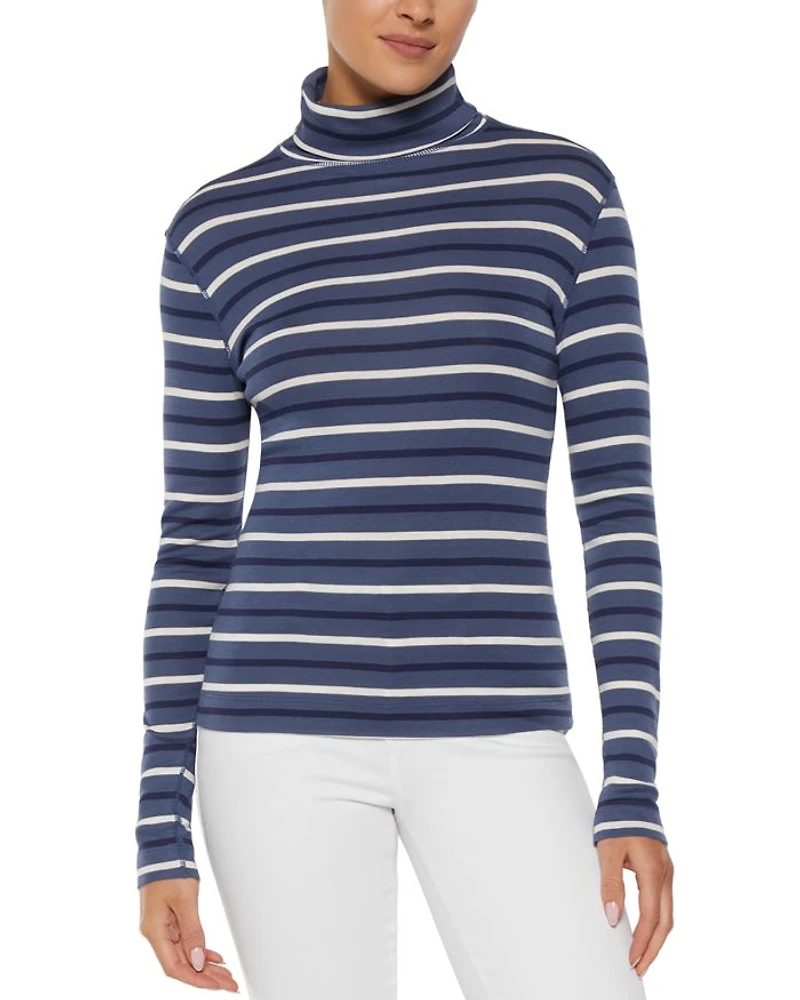 Striped Turtleneck Long Sleeve Tee