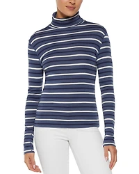 Striped Turtleneck Long Sleeve Tee