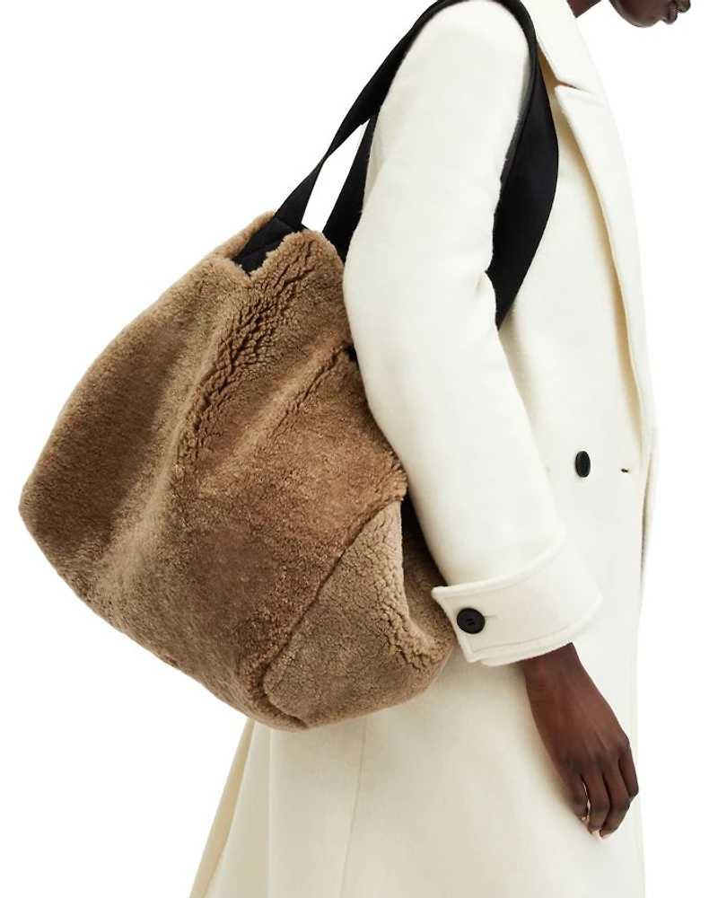 Izzy Shearling Leather Tote