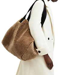 Izzy Shearling Leather Tote