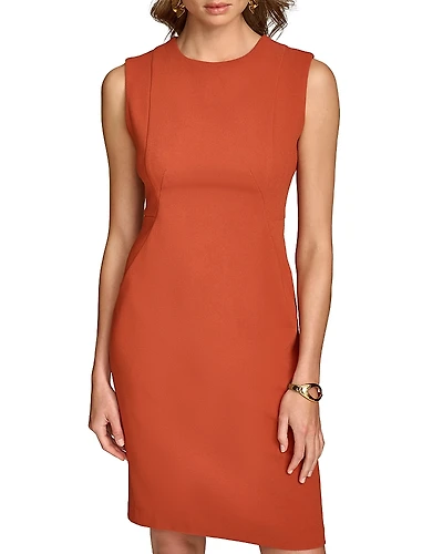 Donna Karan Jewel Neck Sleeveless Dress