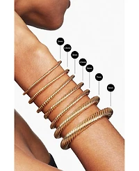Cable Flex Bracelet 18K Yellow Gold with Diamonds, 4mm