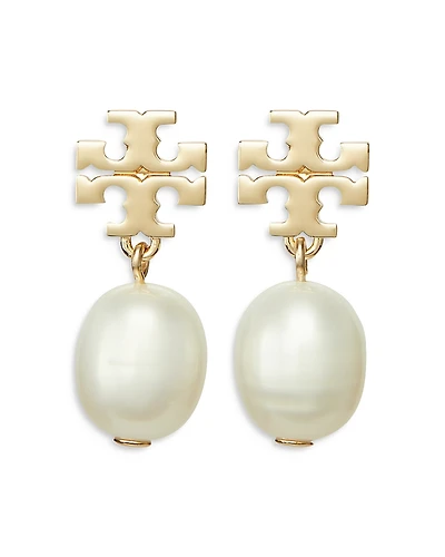 Tory Burch Kira Cultured Pearl Drop Earrings