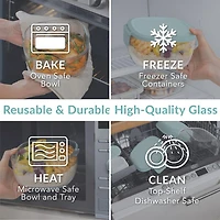 Glass Leak Proof Salad Container