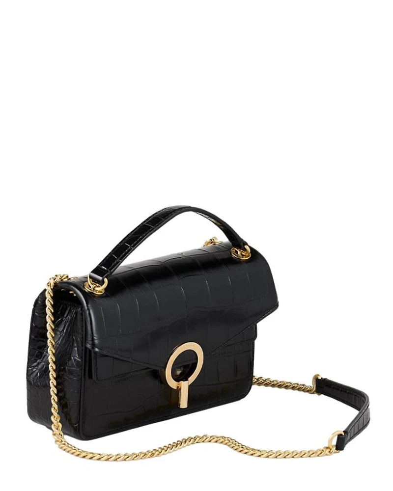 Small Embossed Leather Crossbody Bag