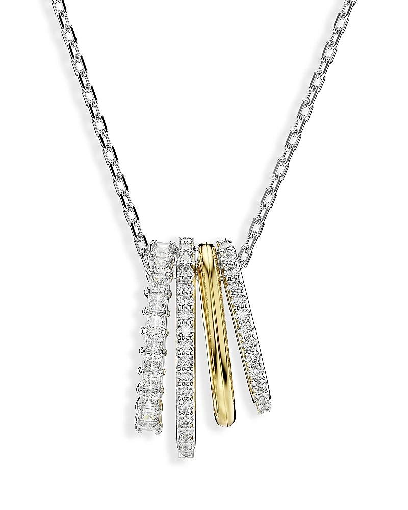 Swarovski Hyperbola Crystal Multi Ring Pendant Necklace