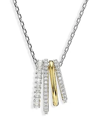 Swarovski Hyperbola Crystal Multi Ring Pendant Necklace