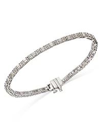Bloomingdale's Fine Collection Diamond Round & Baguette Tennis Bracelet