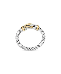 Petite Buckle Ring with 18K Yellow Gold
