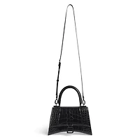 Hourglass Handbag Crocodile Embossed