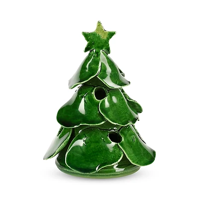 Vietri Foresta Green Mini Scalloped Tree