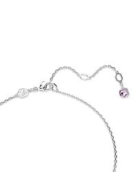 Gema Multicolor Crystal Lariat Necklace in Rhodium Plated, 14.87"-16.87"