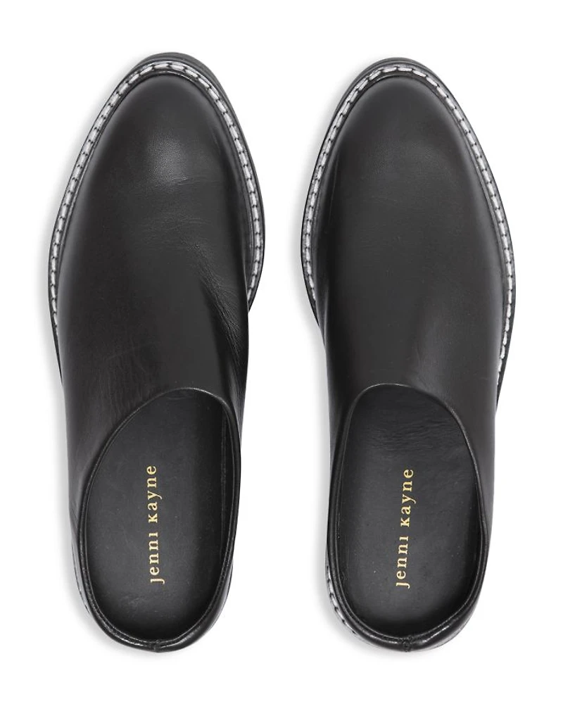 Women's Leather Lug Mules