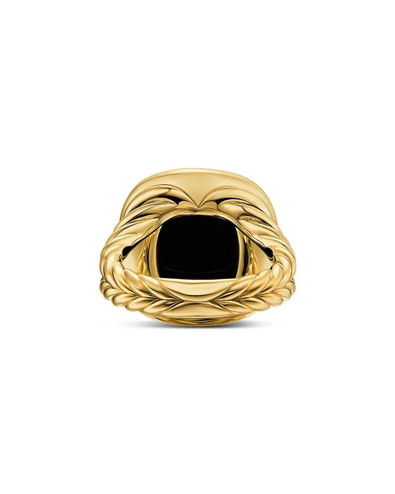 Albion® Ring 18K Yellow Gold with Gemstones and Diamonds, 15mm