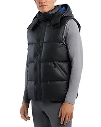Chiswell Nylon Quilted Removable Hood Full Zip Puffer Vest