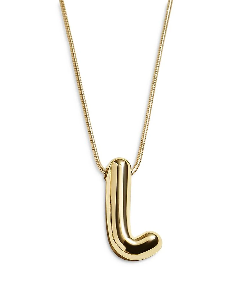 Bubble Initial Necklace, 18"