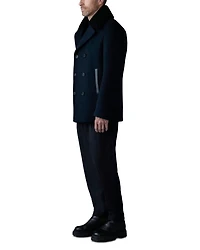 Wool Shearling Collar Peacoat
