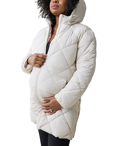 Ingrid & Isabel Hooded Longline Puffer Maternity Jacket