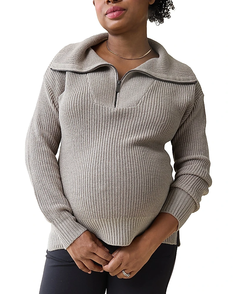 Ingrid & Isabel Maternity Zip Front Sweater